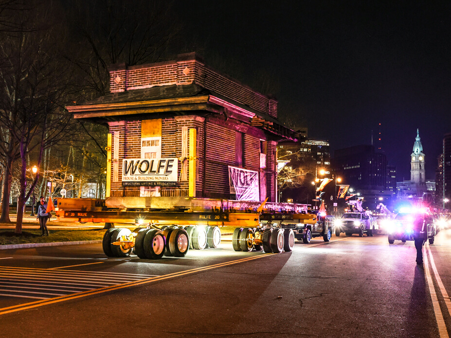 Historic Philadelphia Gulf station is moved in Philly