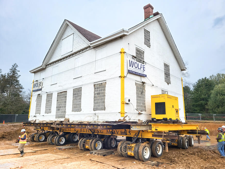 Wolfe moves historic Underground Railroad house on dollies