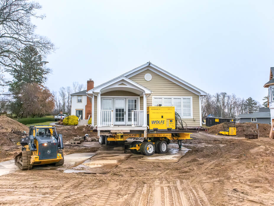 Lake Cottage in Cassopolis Michigan on house moving dollies