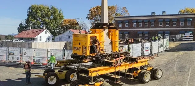 monument making a turn on the powersteer